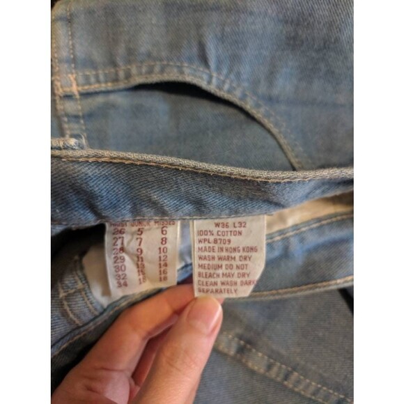 Vintage 70s Oxford Jeans Light Blue Denim 27 Inseam 36 Waist - Picture 7 of 9